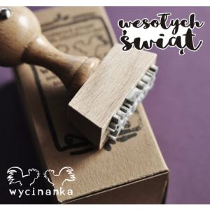 Stempel na gryfie Wycinanka Wesołych Świąt